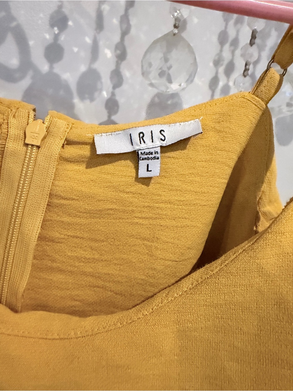 IRIS Mustard Yellow Ruffle Off-Shoulder Romper - Picture 4 of 4